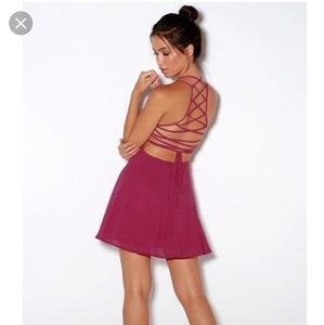 Lulus Good Deeds Lace-Up Skater Dress